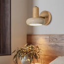 Helnys Nordic LED Wall Lamp Yellow Travertine Rotate Pull Chain Switch