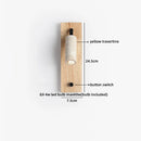 Helnys Stone Wood LED Wall Lamp Up Down Rotate Travertine Wall Light