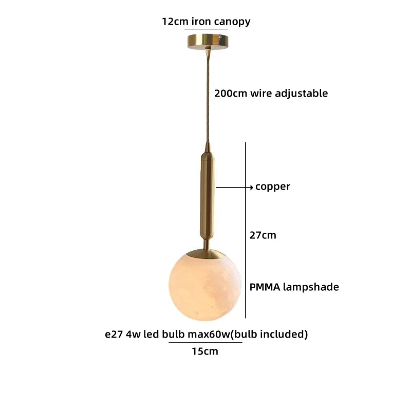 Helnys Black Walnut LED Pendant Lamp with Round Lampshade for Stylish Home Decor