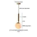 Helnys Modern Nordic Wood Glass Ball LED Pendant Lights for Home Decor