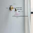 Helnys Nordic LED Glass Wall Lights with Brass Pull Chain Switch