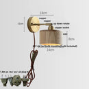 Helnys Nordic Ash Wood LED Wall Lights Rotate Pull Chain Switch