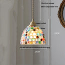 Helnys Tiffany Conch Glass LED Pendant Light for Reading and Dining
