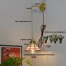Helnys Vintage Glass Brass LED Wall Sconce Switched Vanity Light