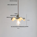Helnys White Ceramic LED Pendant Light - Nordic Modern Design, Adjustable Hanging Lamp