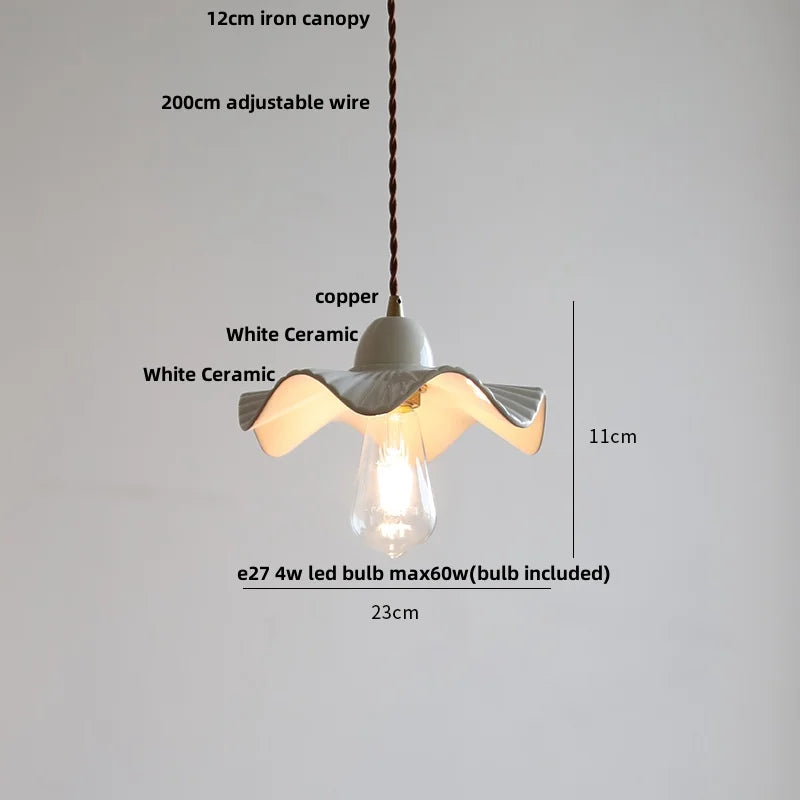 Helnys Ceramic Pendant Light for Home Decor & Dining Room- Modern Nordic Style