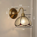 Helnys Vintage Copper Loft LED Wall Lights Glass Bedroom Lamparas De Pared