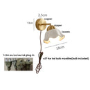 Helnys Copper LED Wall Light Fixture with Pull Chain Switch