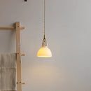 Helnys White Glass Copper LED Pendant Light Fixture - Modern Nordic Design