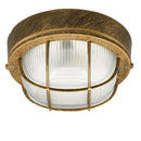 Helnys Rustic Glass Flush Mount Ceiling Light for Bathroom and Kitchen