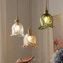 Helnys Green Glass Nordic LED Pendant Lamp for Modern Dining Room