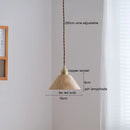 Helnys Nordic Modern Ash Walnut Wood Copper LED Pendant Lights for Home Indoor Decor