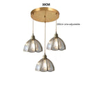 Helnys Nordic Copper Glass Hanging Pendant Light for Modern Living Spaces