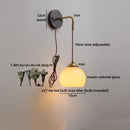 Helnys Kitchen Glass LED Wall Lamp for Shower Inside Pull Chain Lighting