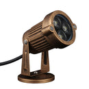 Helnys 3W LED Outdoor Landscape Spotlights in Bronze - Waterproof Cast-Aluminum Rustic Design