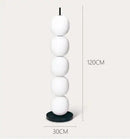 Helnys Nordic Gourd String Floor Lamp White Glass Lampshade