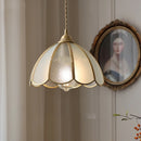 Helnys Antique Glass LED Pendant Lamp Adjustable Kitchen Light Fixture