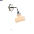 Helnys Nordic LED Wall Sconce, White Glass Lampshade, Bathroom Mirror Stair Light