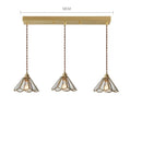Helnys Glass LED Pendant Lights: Modern Copper Hanging Lamp for Bedroom, Dining, Restaurant