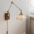 Helnys Ceramic Flower Design LED Wall Lamp for Bedroom and Bathroom