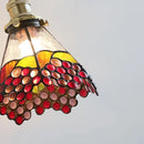 Helnys Colorful Glass LED Wall Light Sconce Tiffany Style Bedside Lamp