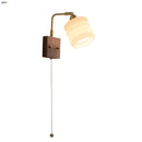 Helnys Rotatable Nordic Glass Wall Sconce with Pull Chain Switch