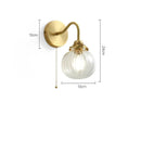 Helnys Modern Copper Wall Sconce with Glass Ball, LED Lights Fixtures