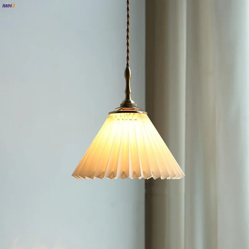 Helnys Simple LED Pendant Lamp Copper Wire Adjustable Dining Room Lights