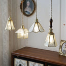 Helnys Tiffany Style Glass LED Pendant Light - Adjustable Hanging Fixture