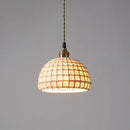 Helnys White Ceramic LED Pendant Lights - Nordic Modern Copper Hanging Lamp
