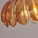 Helnys Nordic Amber Glass LED Pendant Lamp Adjustable Hanging Light