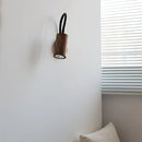 Helnys Walnut Wood LED Wall Light - Modern Design Up Down Rotate Wooden Bedside Lamp