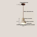 Helnys Glass Ball Pendant Lights Adjustable Yellow Travertine White for Dining Room