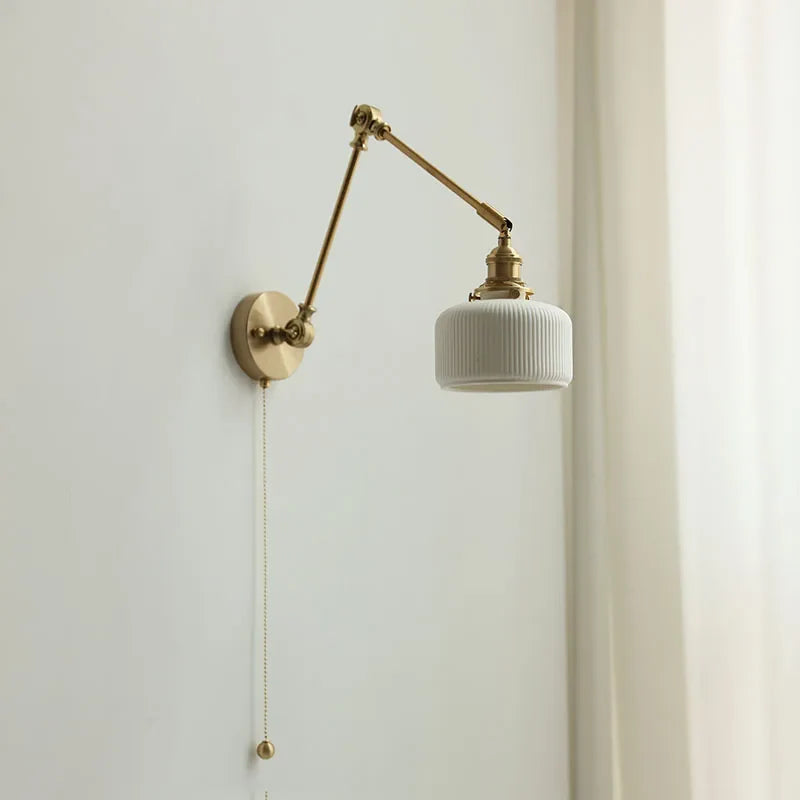 Helnys 2-Arms Adjustable LED Wall Lights, Modern Bedside Lamp for Restaurant, Bar, Porch