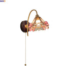 Helnys Nordic LED Wall Lamp Clear Glass Wood Décor Light Fixture