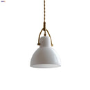 Helnys White Glass Copper LED Pendant Light Fixture - Modern Nordic Design