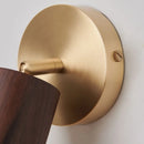 Helnys LED Wall Lights Walnut Ash Wood Gold Vintage Brass Living Room Bedroom Lamp