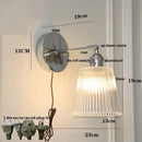 Helnys Modern Iron Ceramic LED Wall Lights with Pull Chain Switch