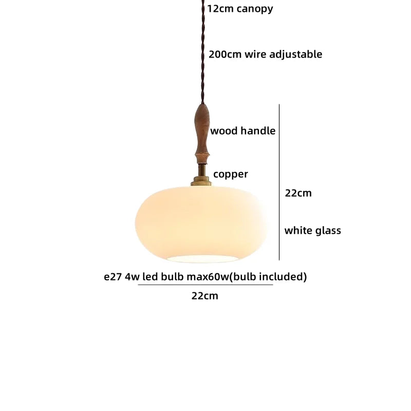 Helnys Glass Ball LED Pendant Chandelier – Nordic Modern Hanging Light for Bedroom, Living & Dining Room