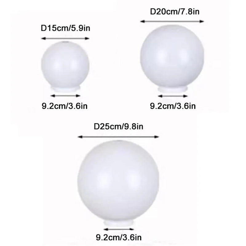 Helnys White Acrylic Shade for Outdoor Lamp Post Globe Cover