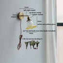 Helyn's Nordic Swing Arm LED Wall Lamp - Modern Copper Bedside Light