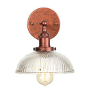 Helnys Vintage LED Wall Light with Pull Chain Switch, Rustic Industrial Bedside Lamp