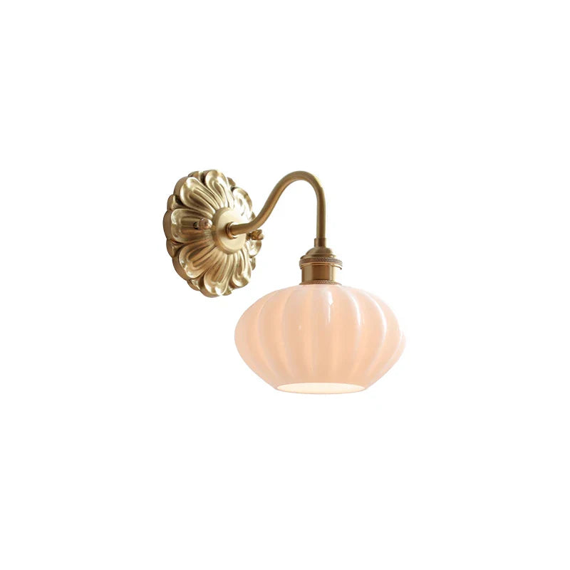 Helnys Smoke Gray Glass LED Wall Sconce - Modern Copper Wandlamp Fixtures