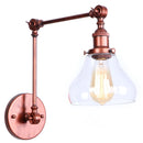 Helnys Retro Loft LED Wall Light Fixture Industrial Glass Indoor Lamp