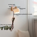 Helnys White Ceramic LED Wall Lights with Pull Chain Switch - Modern Nordic Design