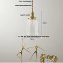 Helnys Clear Glass LED Pendant Lamp Modern Nordic Style Adjustable Hanging Light