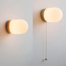 Helnys Glass Wall Light Sconce LED Switch Nordic Bedroom Bathroom Stairs Aplique Pared