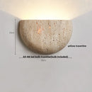 Helnys Yellow Travertine LED Wall Light for Aisle, Study, Porch, Ambiance Lighting