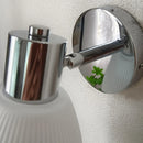 Helnys Nordic LED Wall Lamp with Switch, Up Down Rotation, Modern White Ceramic Shade