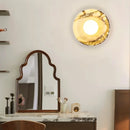 Helnys Round Stone LED Wall Lamp Sconce Shower White Ball G9 Bulb